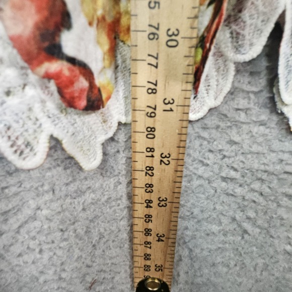 Damee Inc Swing Jacket Womens XL Floral Lace Artsy Lagenlook Fairy Cottagecore - Picture 12 of 15